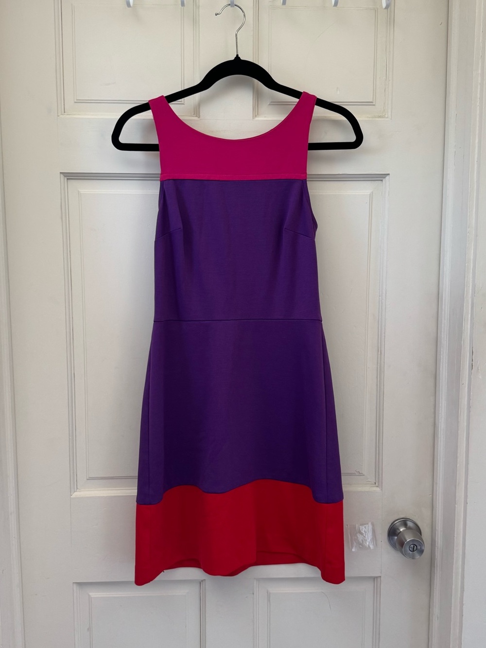 Elle Colorblock Mini Dress in Purple, Pink & Red